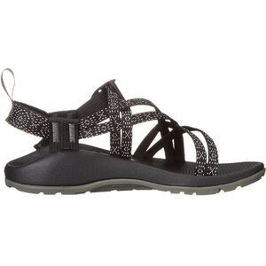 EUC - Chaco Size 11 ZX/1 EcoTread Strap Sandal in Black/White Hugs and Kisses